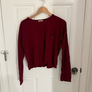Rag and Bone Burgundy Long Sleeve Top